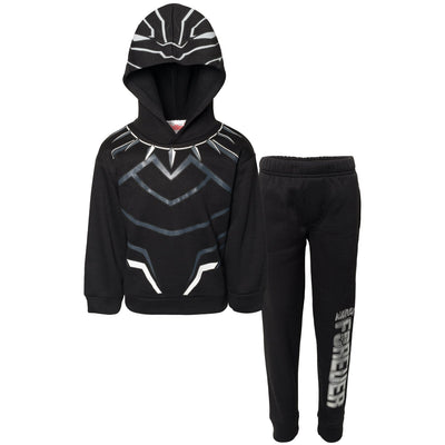 Marvel Avengers Black Panther Fleece Athletic Pullover Hoodie and Pants Outfit Set - imagikids