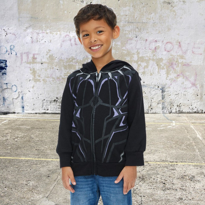 Marvel Avengers Black Panther Fleece Zip Up Hoodie - imagikids