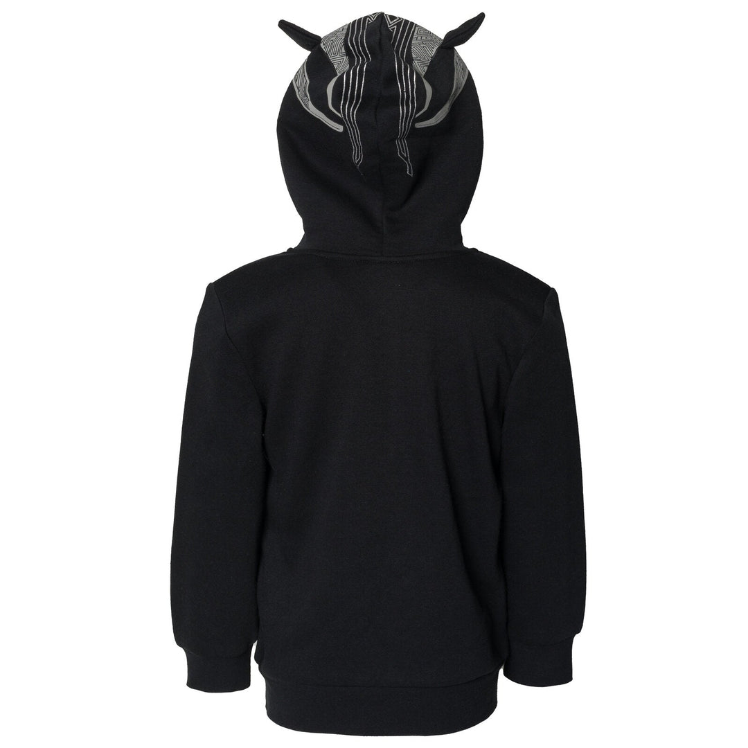 Marvel Avengers Black Panther Fleece Zip Up Pullover Hoodie - imagikids