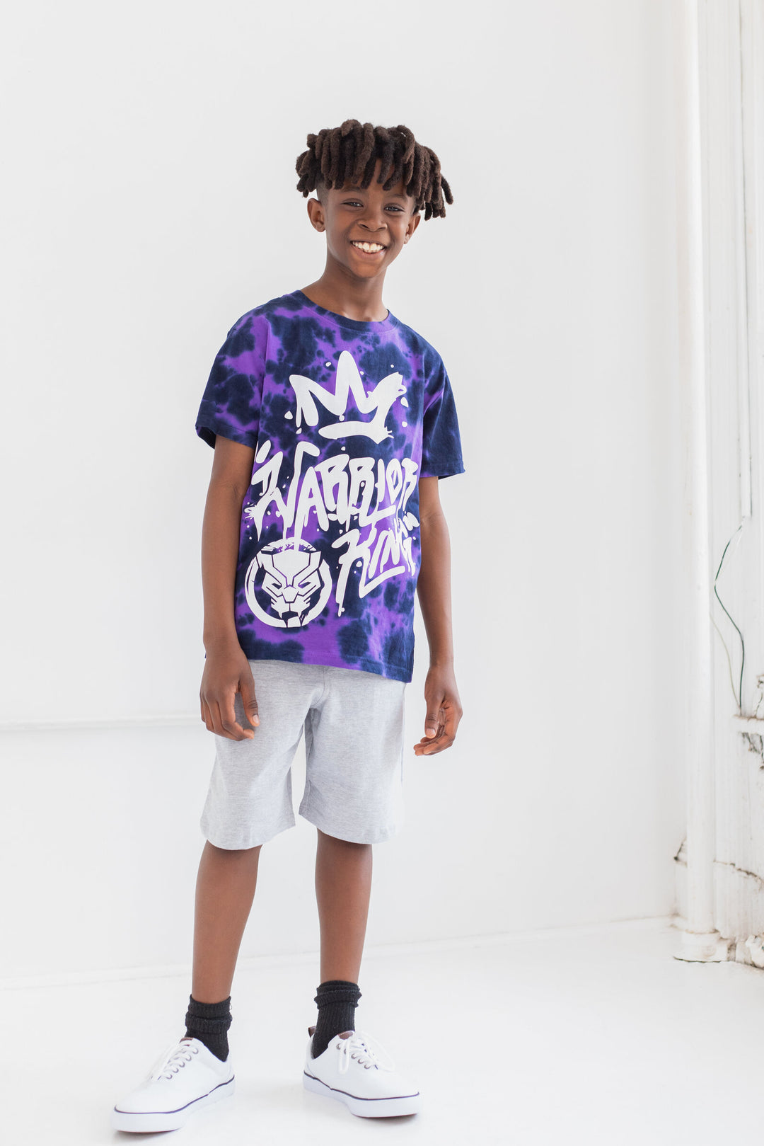 Marvel Black Panther Graphic T-Shirt & French Terry Shorts