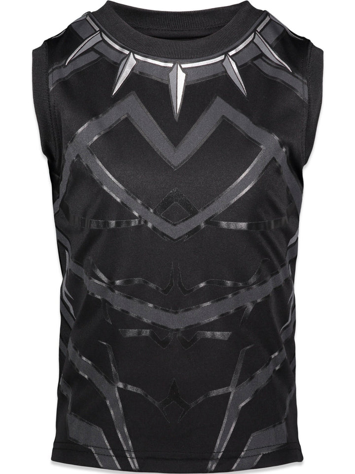 Marvel Avengers Black Panther Tank Top and Mesh Shorts Outfit Set - imagikids