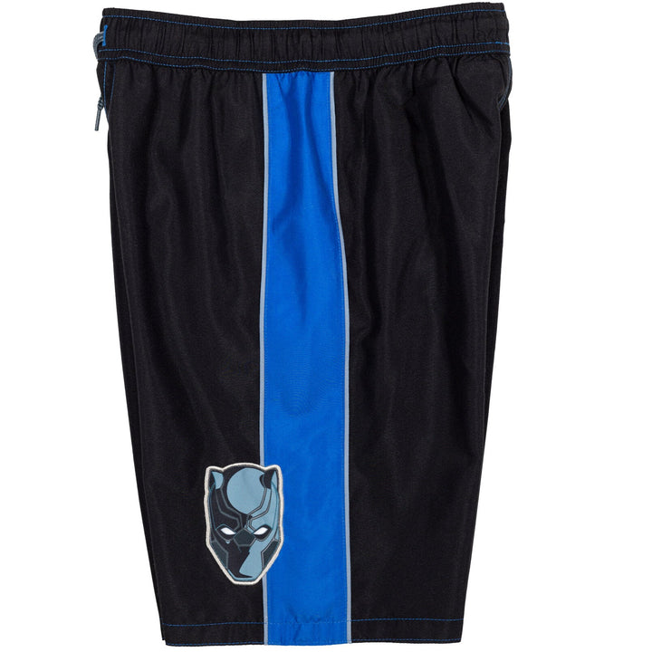 Marvel Avengers Black Panther UPF 50+ Rash Guard Swim Trunks Outfit Set - imagikids