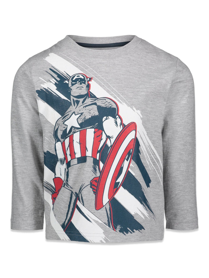 Marvel Avengers Captain America 2 Pack Long Sleeve T-Shirts - imagikids