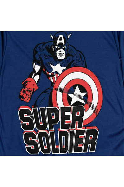 Marvel Avengers Captain America 4 Pack Raglan Long Sleeve Graphic T-Shirt - imagikids