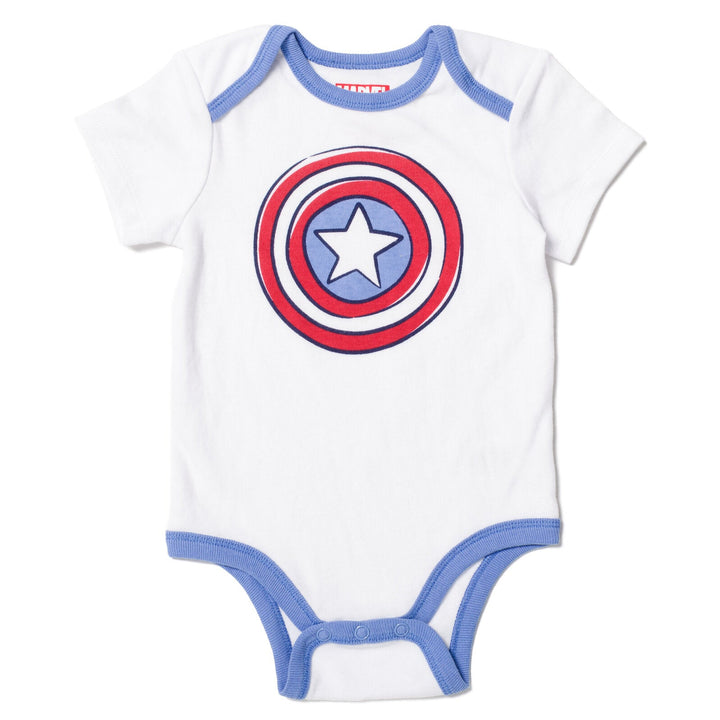 Marvel Avengers Captain America Bodysuit Pants and Hat 3 Piece Outfit Set - imagikids