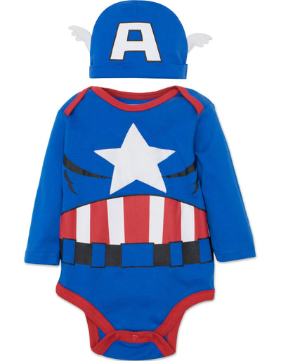 Marvel Avengers Captain America Cosplay Bodysuit and Hat - imagikids