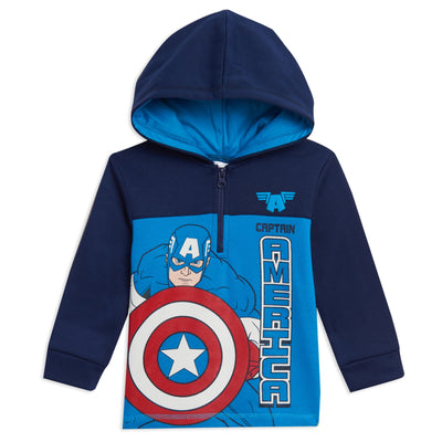 Marvel Avengers Captain America Fleece Half Zip Hoodie