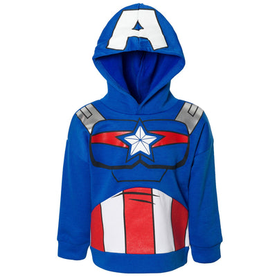 Marvel Avengers Captain America Fleece Pullover Hoodie and Pants Outfit Set - imagikids