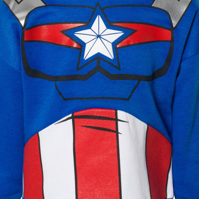Marvel Avengers Captain America Fleece Pullover Hoodie and Pants Outfit Set