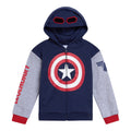 Marvel Avengers Captain America Fleece Zip Up Cosplay Hoodie