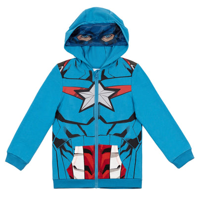 Marvel Avengers Captain America Fleece Zip Up Hoodie - imagikids