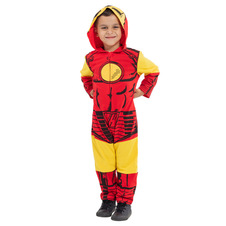 Marvel Avengers Capitán América Iron Man Zip Up Cosplay Overol