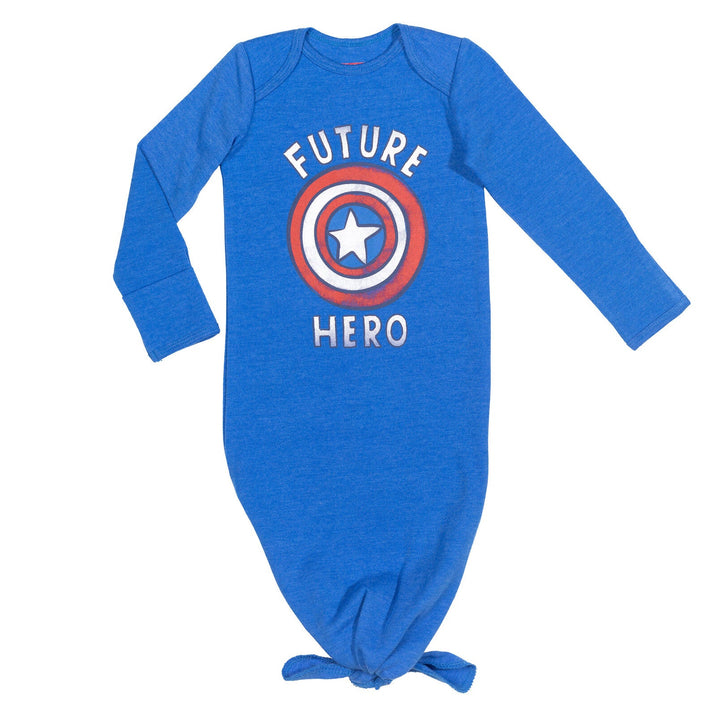 Marvel Avengers Captain America Sleeper Gown and Hat - imagikids