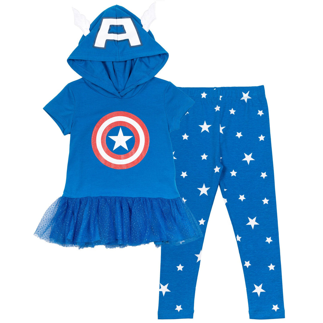 Marvel Avengers Captain America T-Shirt and Leggings Outfit Set - imagikids