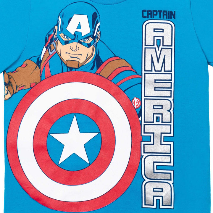 Marvel Avengers Captain America T-Shirt and Mesh Shorts Outfit Set - imagikids