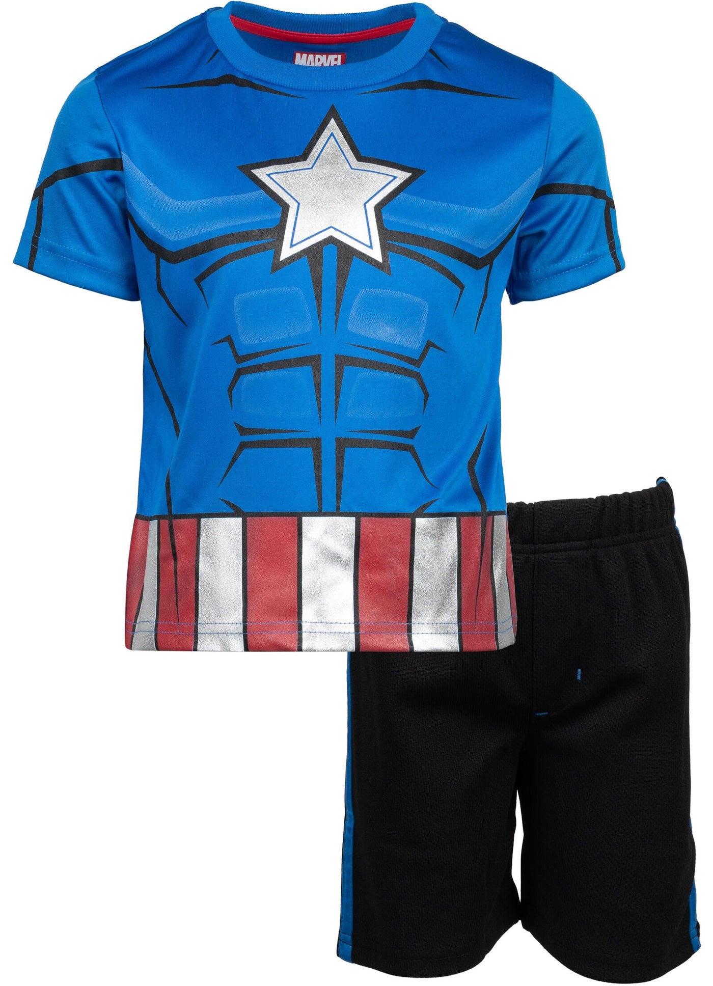 Marvel Avengers Captain America T-Shirt and Shorts Outfit Set