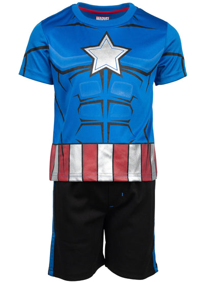 Marvel Avengers Captain America T-Shirt and Shorts Outfit Set