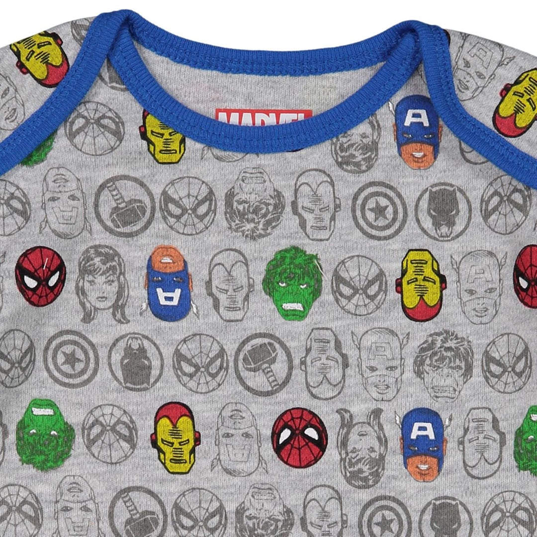 The Avengers 5 Pack Long Sleeve Bodysuit