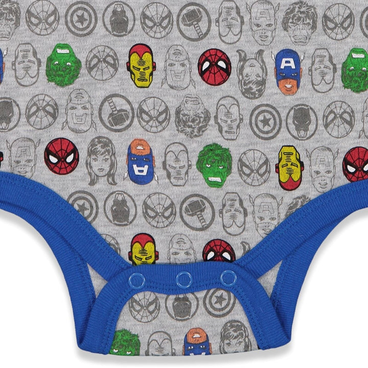 The Avengers 5 Pack Long Sleeve Bodysuit