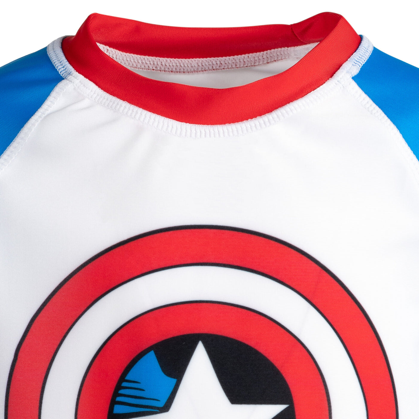 Marvel Avengers Captain America UPF 50+ Pullover Rash Guard Swim Shirt