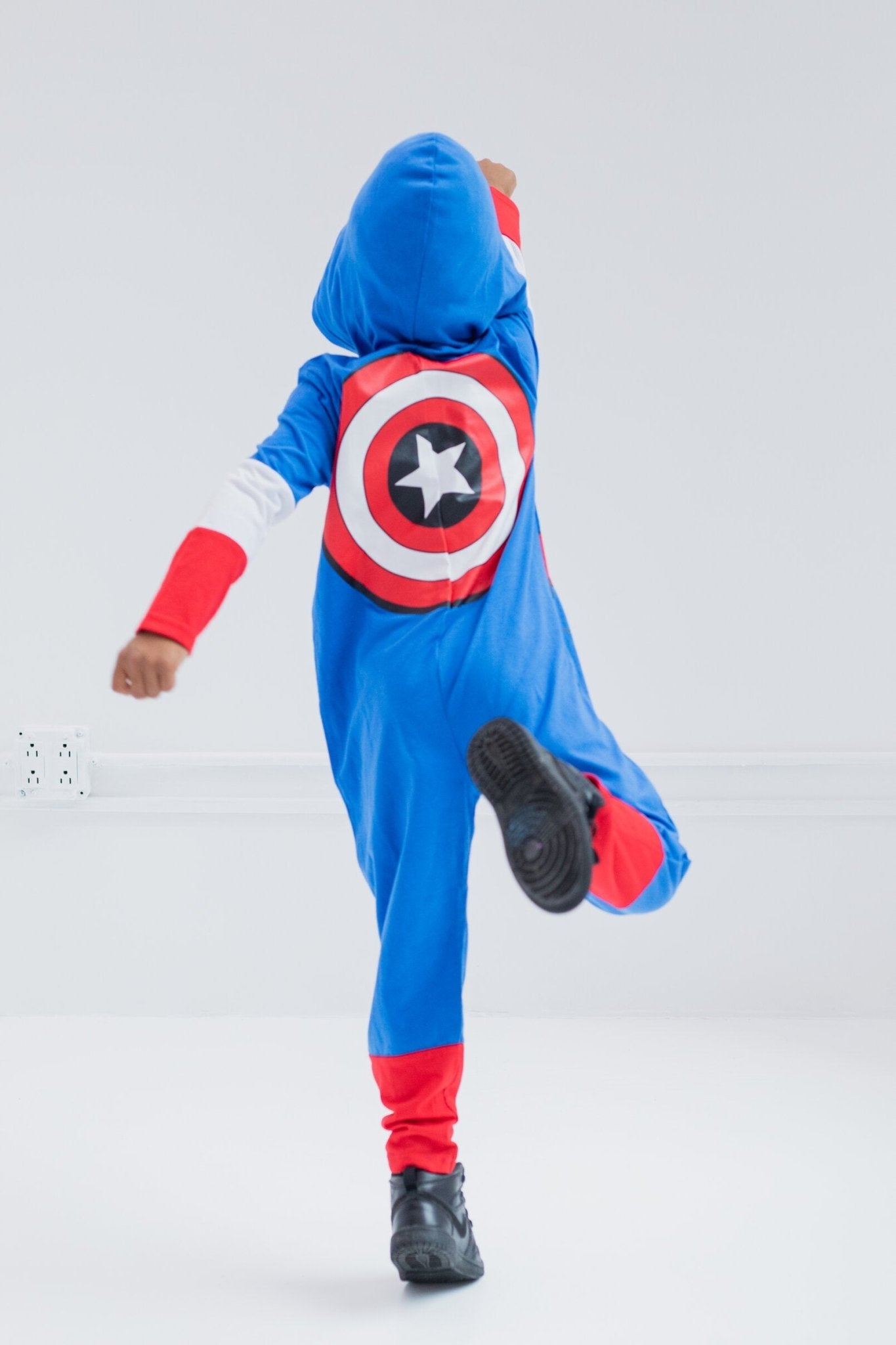 Marvel Avengers Captain America Zip Up Cosplay Coverall - imagikids