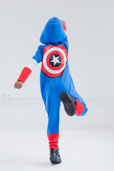 Marvel Avengers Captain America Zip Up Cosplay Coverall
