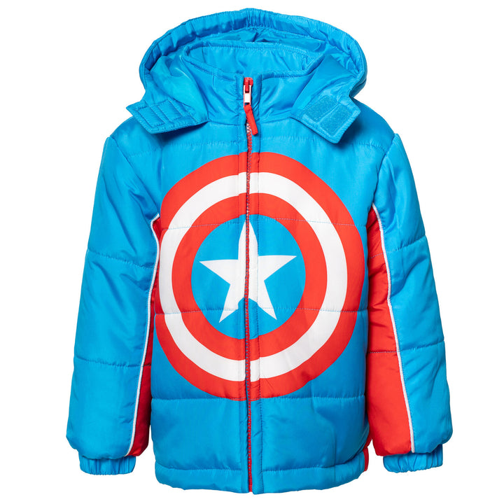 Marvel Spider-Man Avengers Spider-Man Mesh Zip Up Winter Coat Puffer Jacket