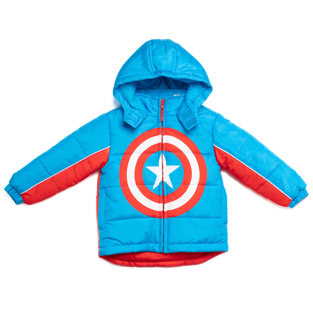 Marvel Spider-Man Avengers Spider-Man Mesh Zip Up Winter Coat Puffer Jacket