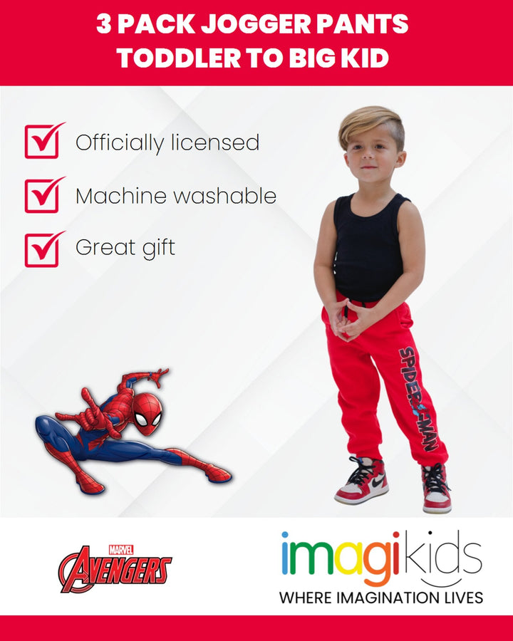 Marvel Avengers Fleece 3 Pack Jogger Pants - imagikids