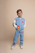 Marvel Avengers Fleece Varsity Bomber Jacket and Jogger Pants Outfit Set Toddler to Big Kid