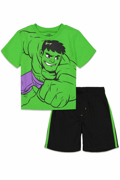 Marvel Avengers Hulk Graphic T - Shirt & Shorts Set - imagikids