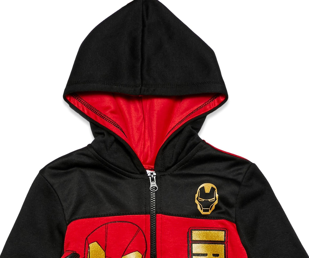 Marvel Avengers Iron Man Fleece Half Zip Hoodie - imagikids