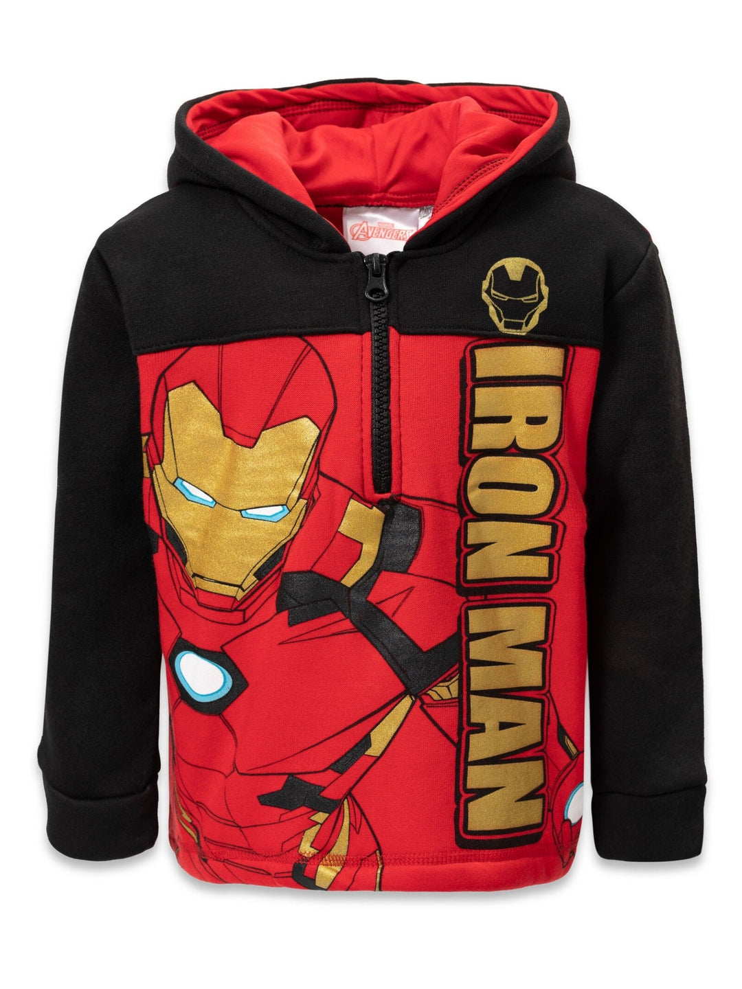 Marvel Avengers Iron Man Fleece Half Zip Hoodie - imagikids