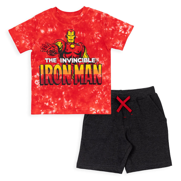 Marvel Iron Man Graphic T-Shirt & French Terry Shorts