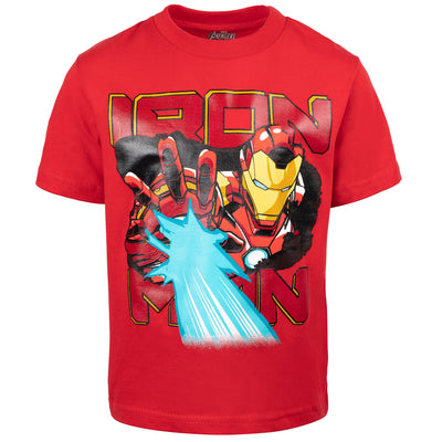 Marvel Avengers Iron Man T-Shirt and French Terry Shorts Outfit Set
