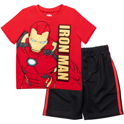 Marvel Avengers Iron Man T - Shirt and Mesh Shorts Outfit Set - imagikids