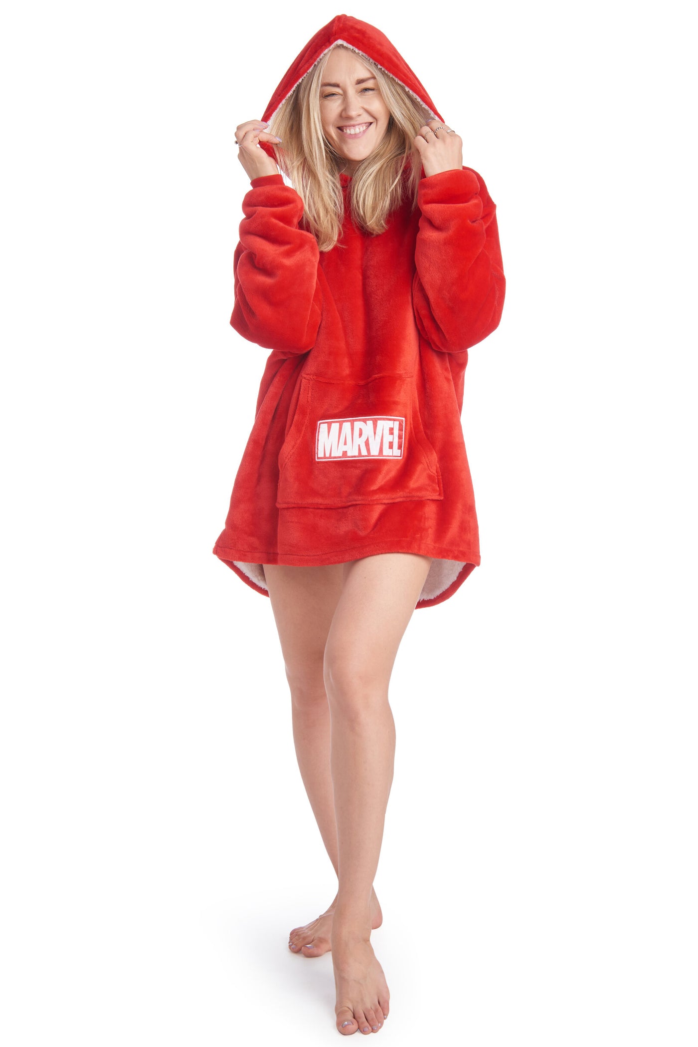 Marvel Avengers Oversized Blanket Hoodie Sherpa Wearable Hooded Lounge Sweatshirt