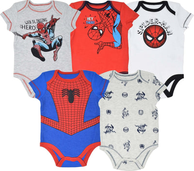 Marvel Avengers Spider - Man 5 Pack Bodysuits - imagikids