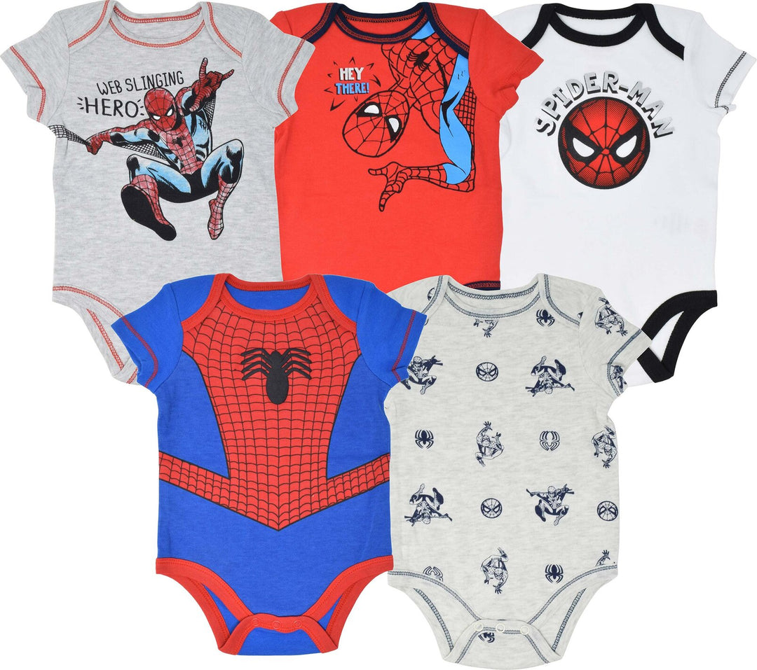 Marvel Avengers Spider-Man 5 Pack Bodysuits