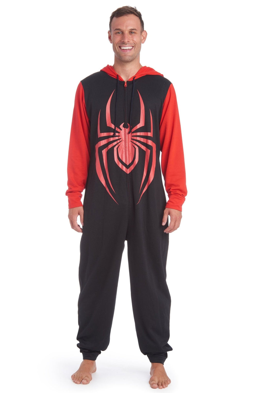 Marvel Avengers Spider - Man Avengers Fleece Zip Up Pajama Coverall - imagikids