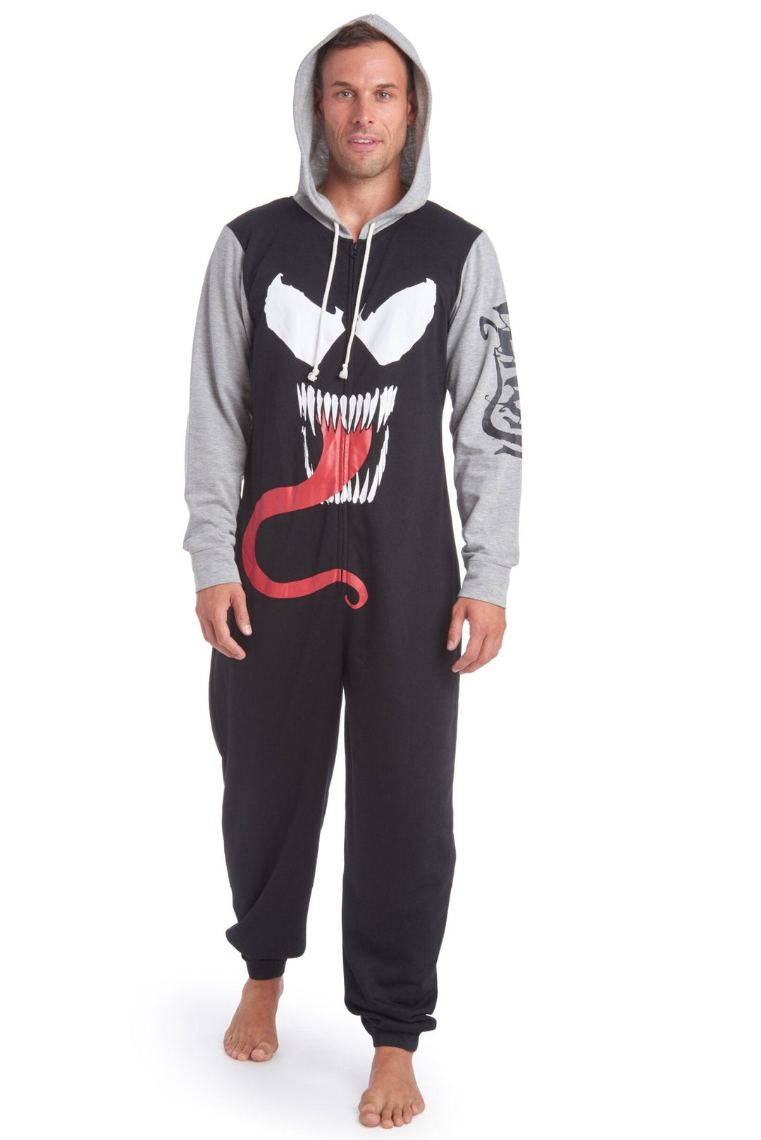 Marvel Avengers Spider - Man Avengers Fleece Zip Up Pajama Coverall - imagikids