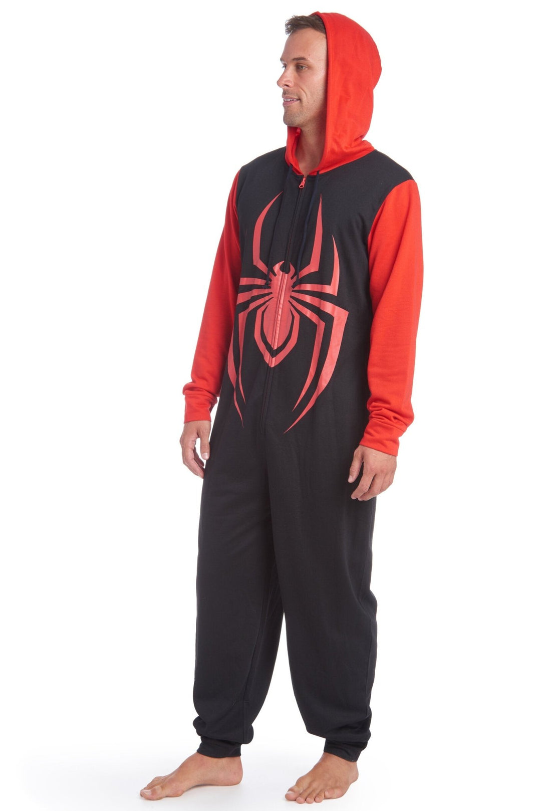 Marvel Avengers Spider - Man Avengers Fleece Zip Up Pajama Coverall - imagikids