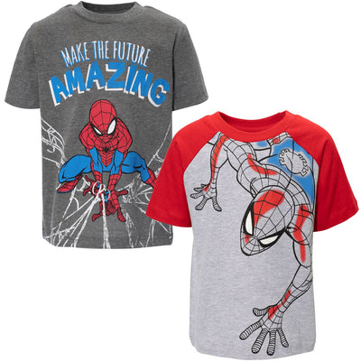 Marvel Avengers Spider - Man Captain America Black Panther 2 Pack T - Shirts Toddler to Little Kid - imagikids