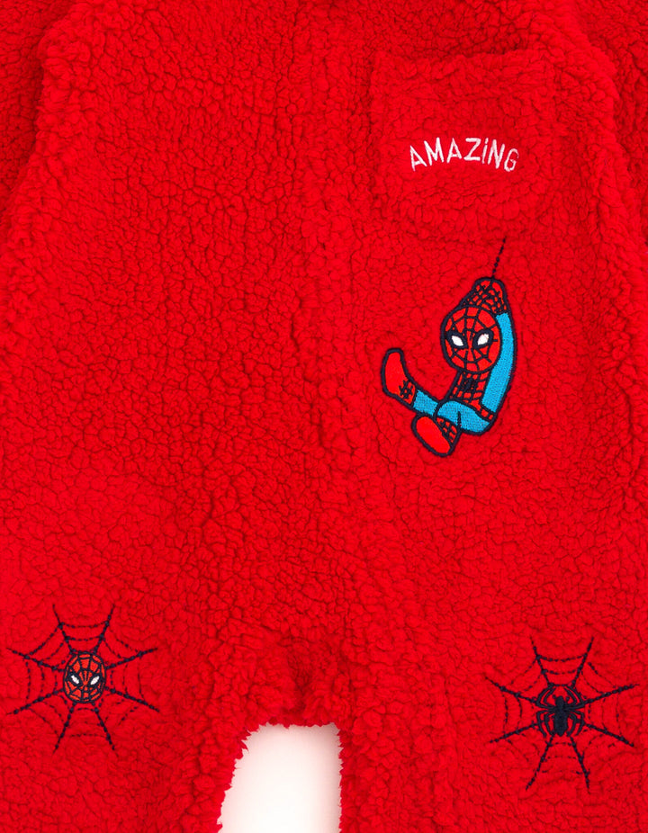 Marvel Avengers Spider-Man Cozy Sherpa Zip Up Cosplay Coverall