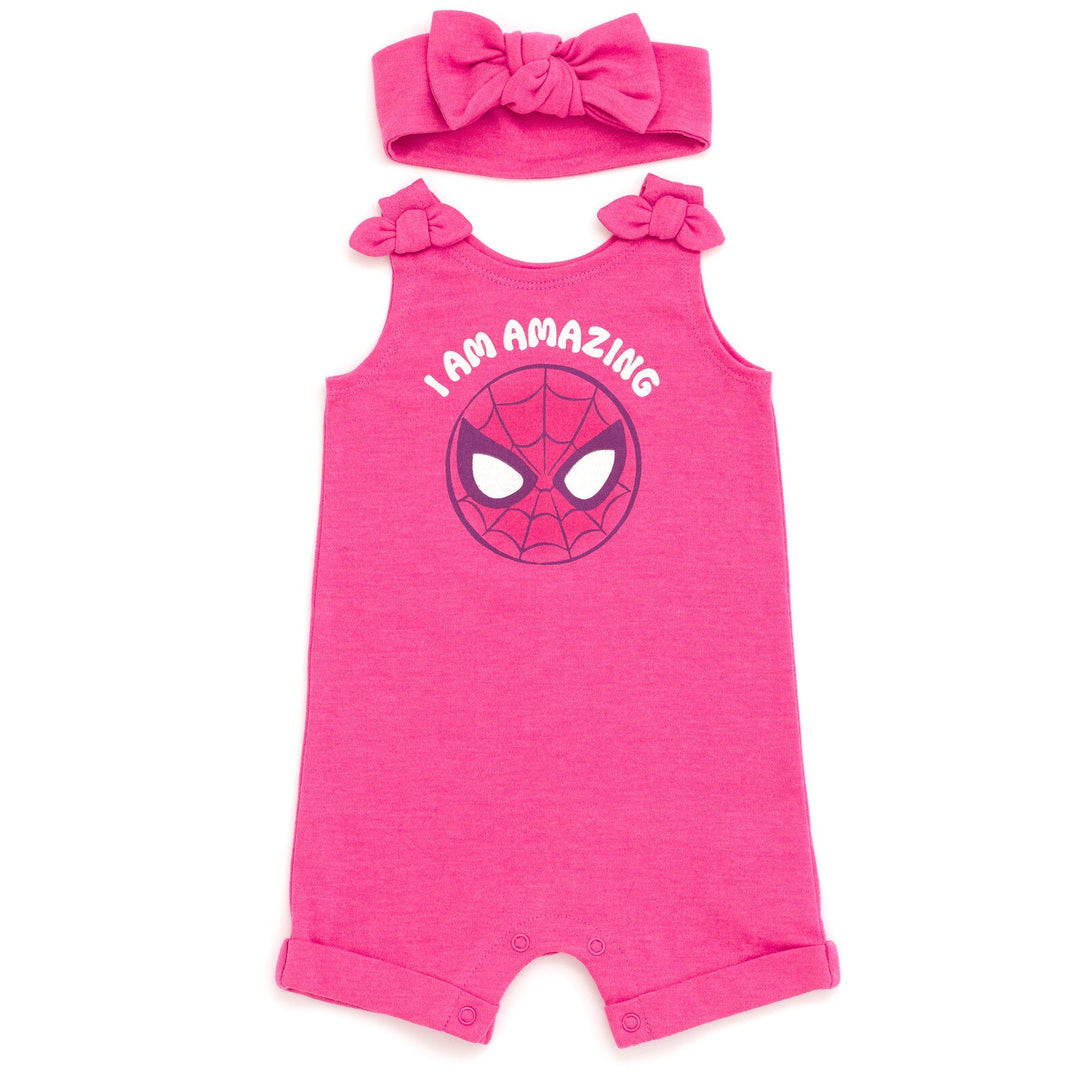 Marvel Avengers Spider - Man French Terry Romper and Headband - imagikids