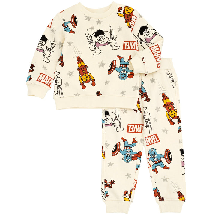 Marvel Avengers Spider - Man Iron Man Hulk Captain America Fleece Sweatshirt and Pants Set - imagikids