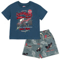 Marvel Avengers Spider-Man T-Shirt and French Terry Shorts Outfit Set