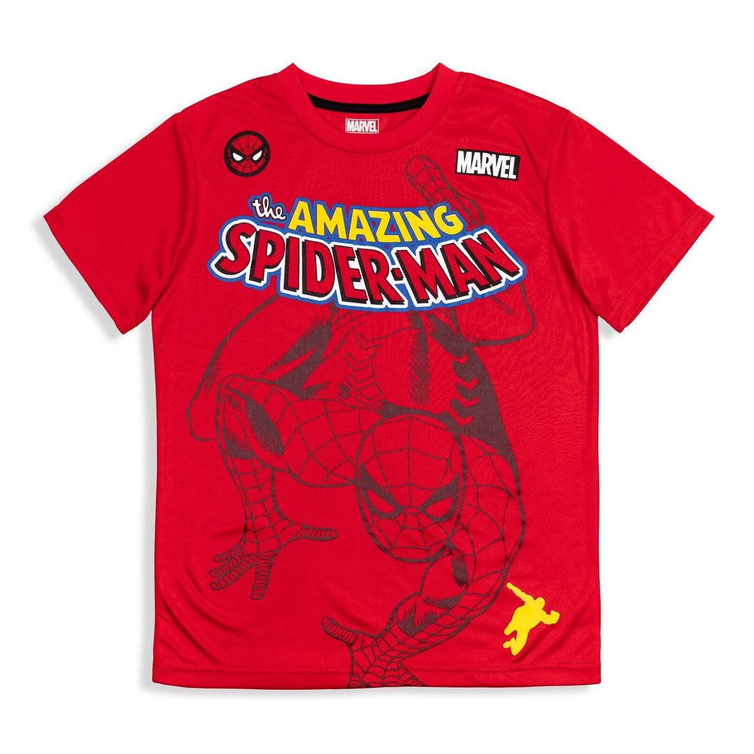 Marvel Avengers Spider - Man T - Shirt and Mesh Shorts Outfit Set - imagikids