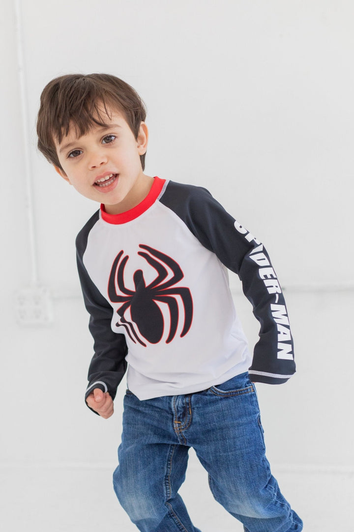 Marvel Avengers Spider - Man UPF 50+ Rash Guard Swim Shirt - imagikids