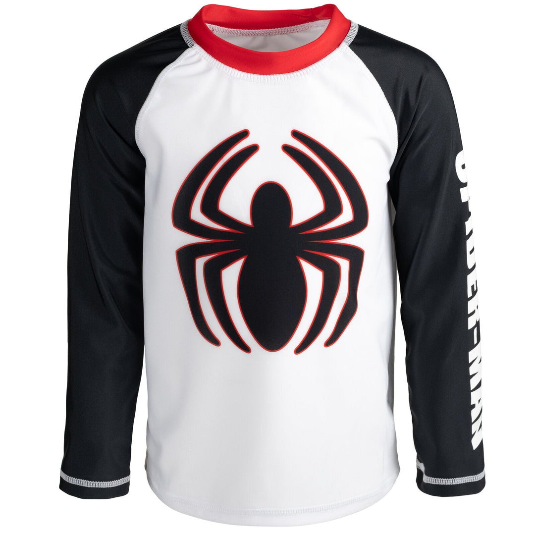 Marvel Avengers Spider - Man UPF 50+ Rash Guard Swim Shirt - imagikids